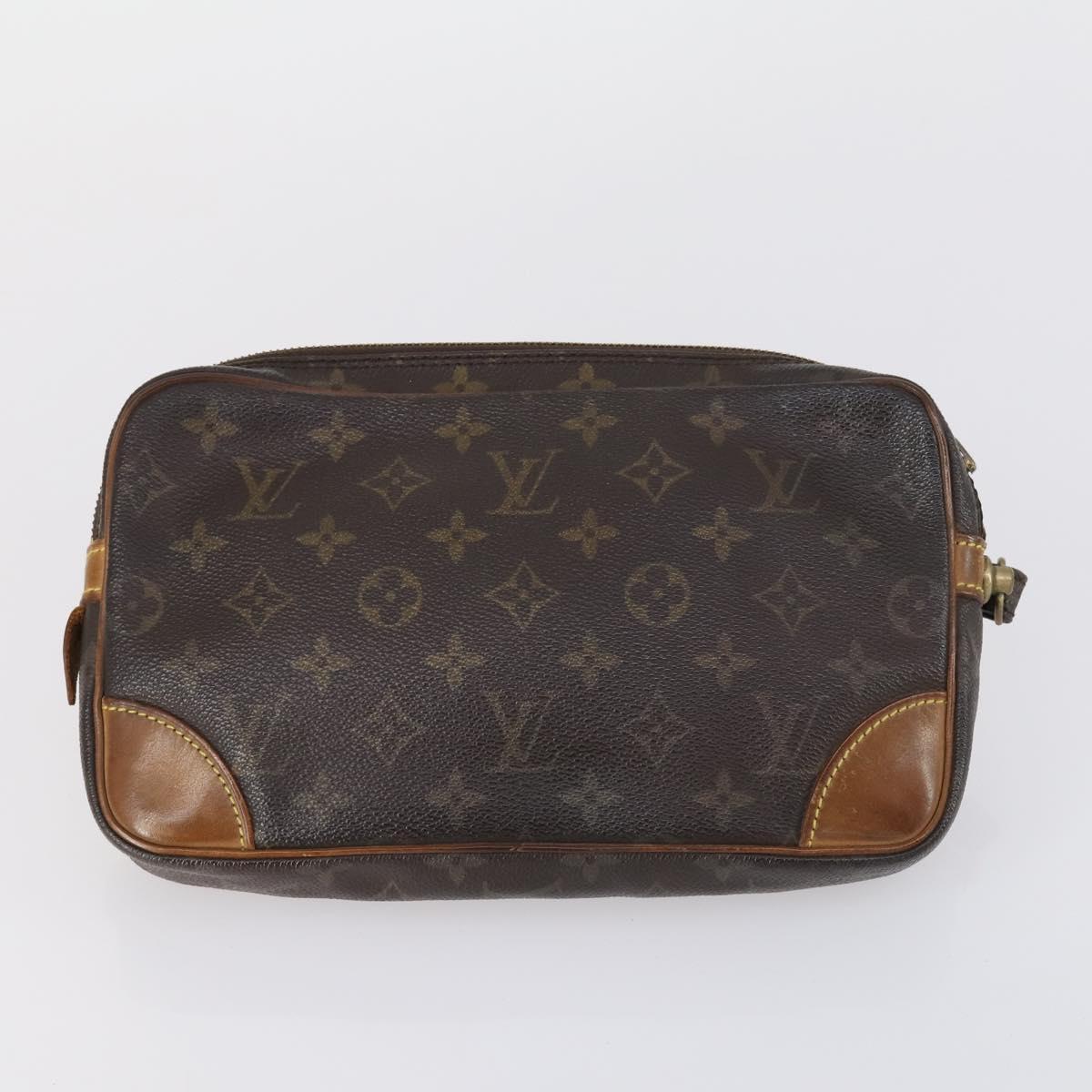 LOUIS VUITTON Monogram Clutch Bag 2Set LV Auth BA6919