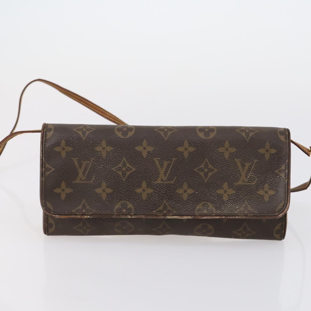LOUIS VUITTON Monogram Clutch Bag 2Set LV Auth BA6919