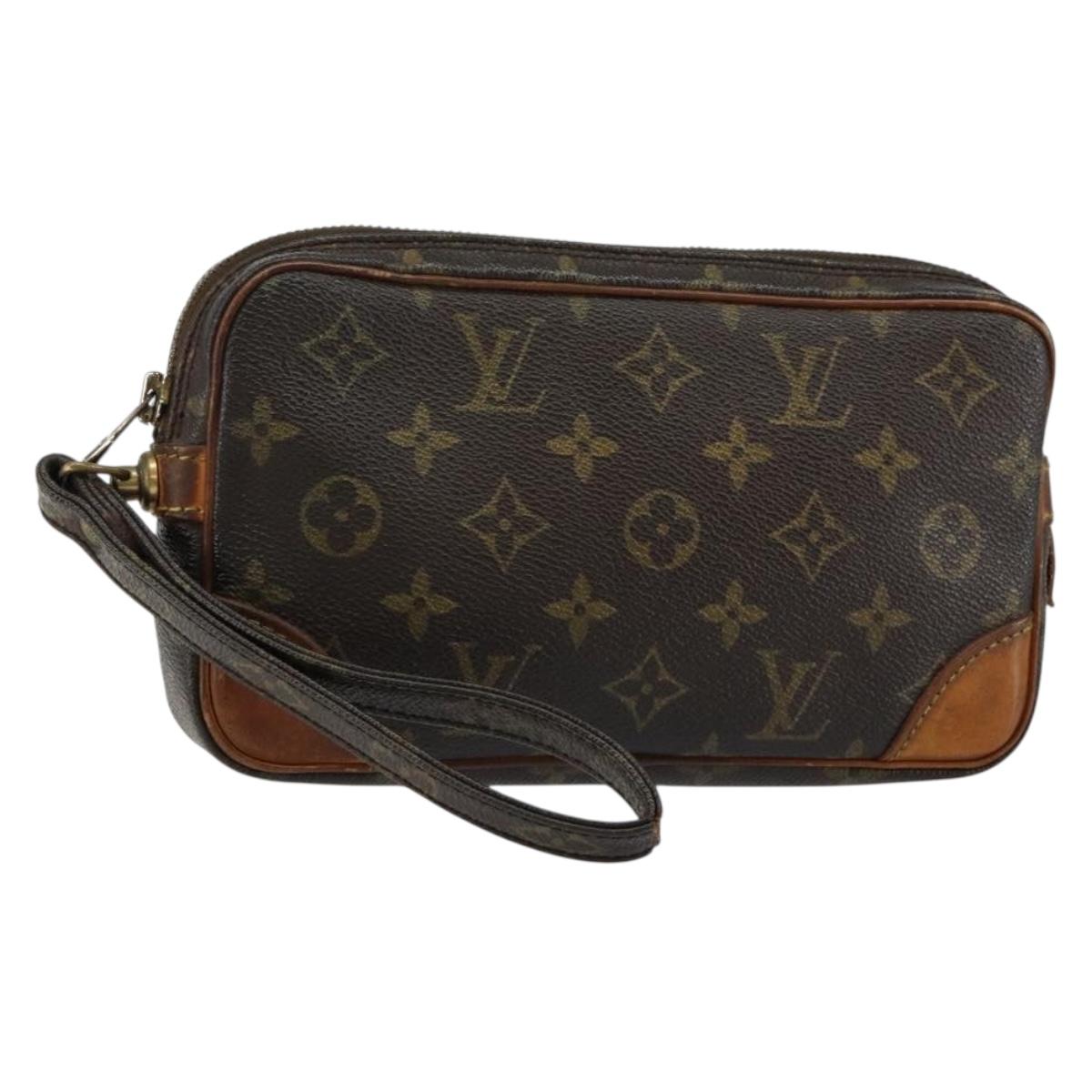 LOUIS VUITTON Monogram Marly Dragonne PM Clutch Bag M51827 LV Auth BA6921
