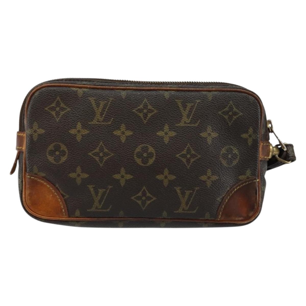 LOUIS VUITTON Monogram Marly Dragonne PM Clutch Bag M51827 LV Auth BA6921