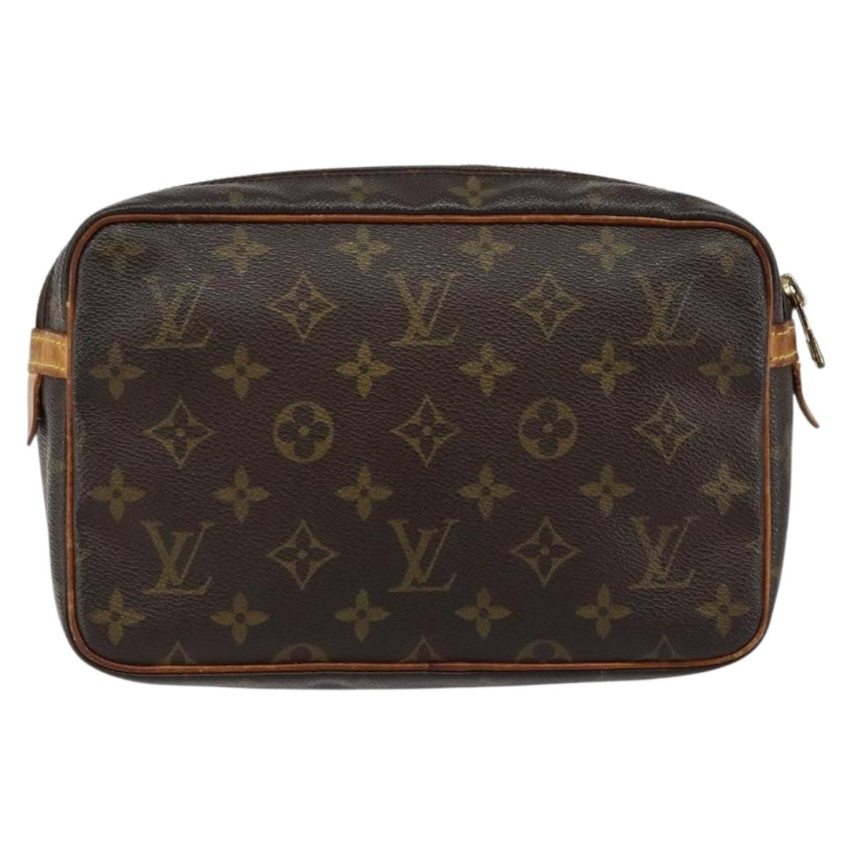 LOUIS VUITTON Monogram Compiegne 23 Clutch Bag M51847 LV Auth BA6924