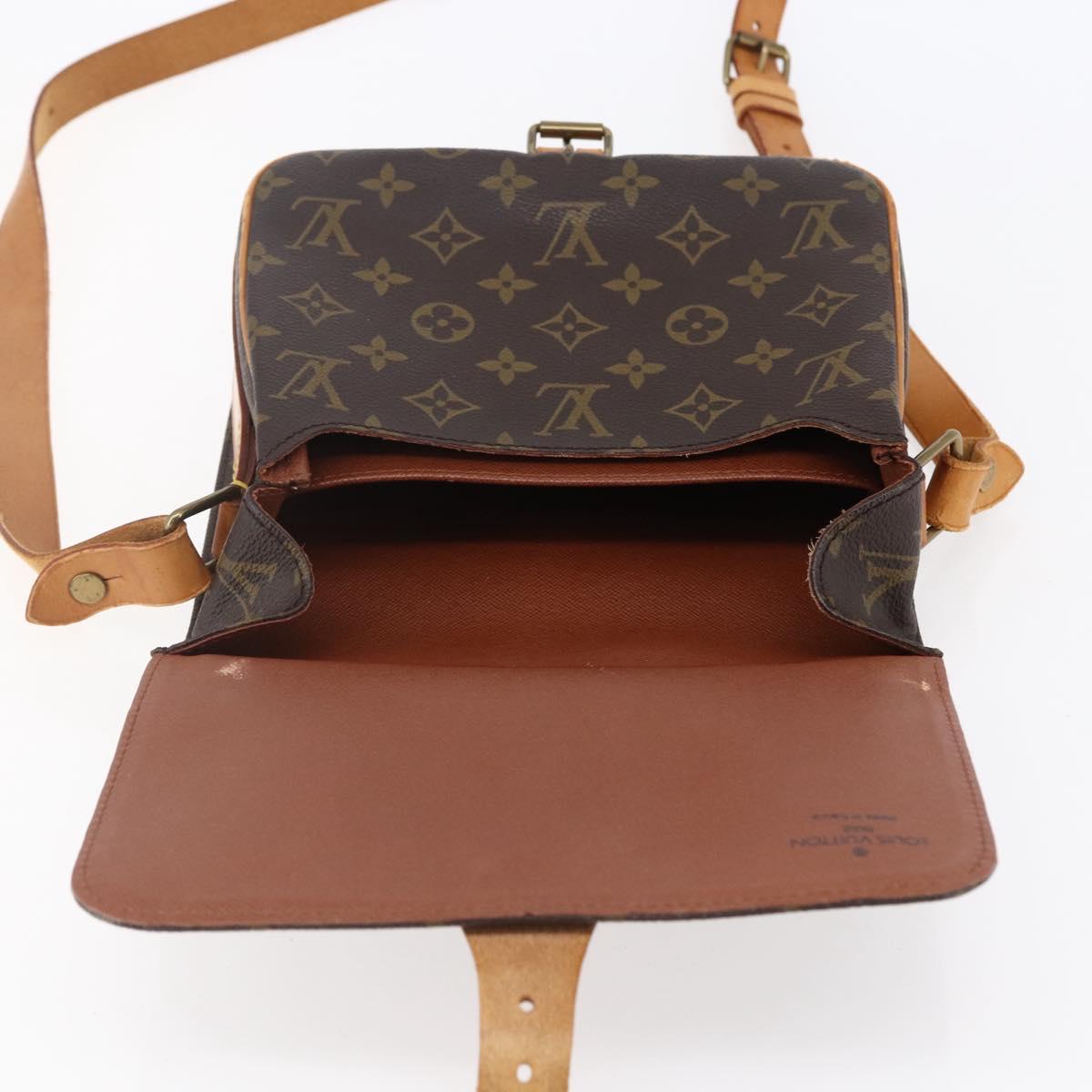 LOUIS VUITTON Monogram Cartouchiere MM Shoulder Bag M51253 LV Auth BA6928