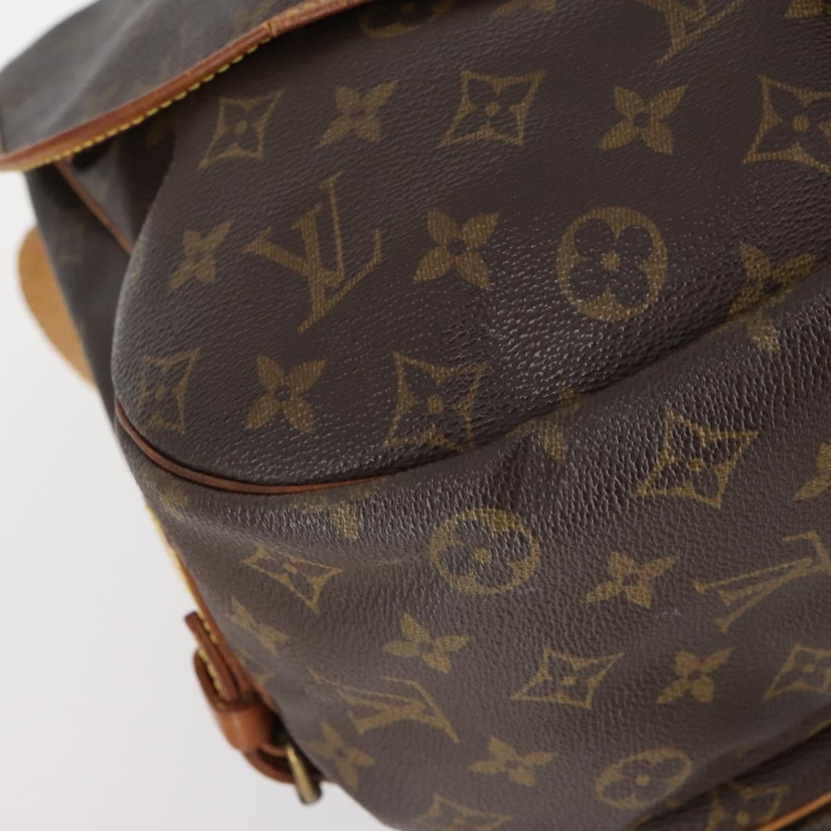 LOUIS VUITTON Monogram Saumur 35 Shoulder Bag M42254 LV Auth BA6948