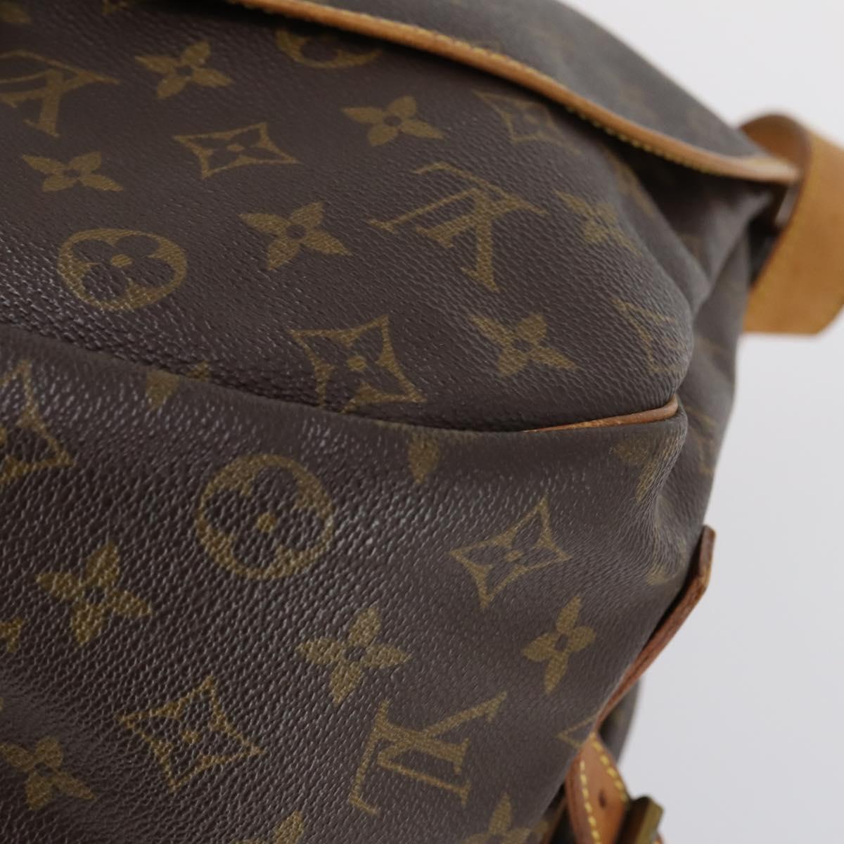 LOUIS VUITTON Monogram Saumur 35 Shoulder Bag M42254 LV Auth BA6948