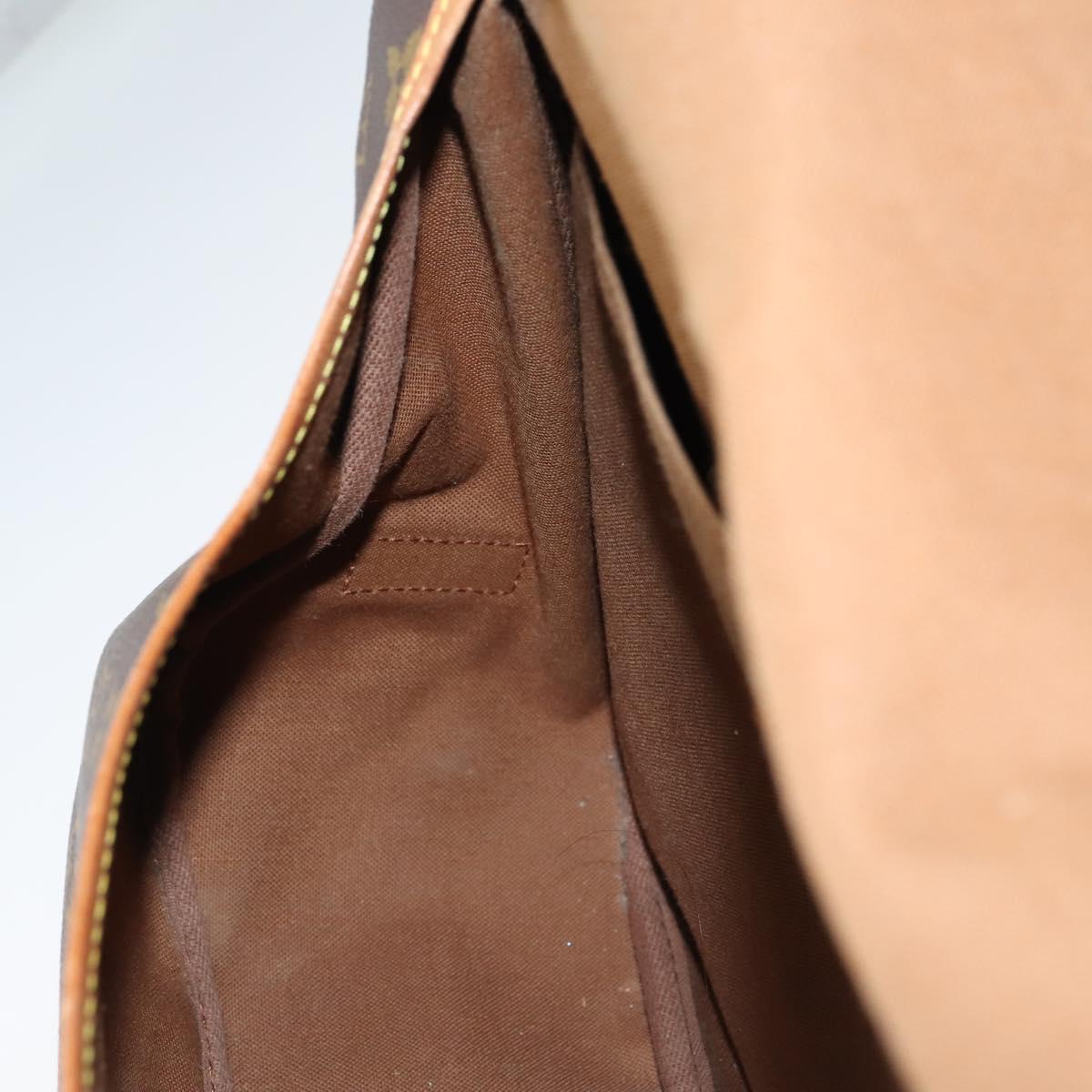 LOUIS VUITTON Monogram Saumur 35 Shoulder Bag M42254 LV Auth BA6948