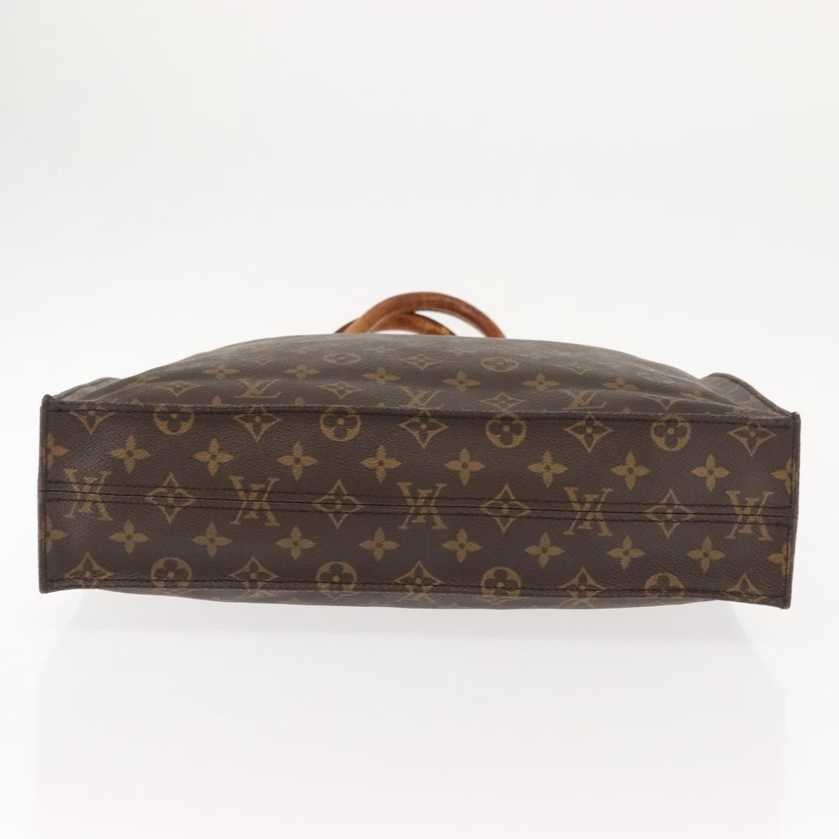 LOUIS VUITTON Monogram Sac Plat Hand Bag M51140 LV Auth BA6954