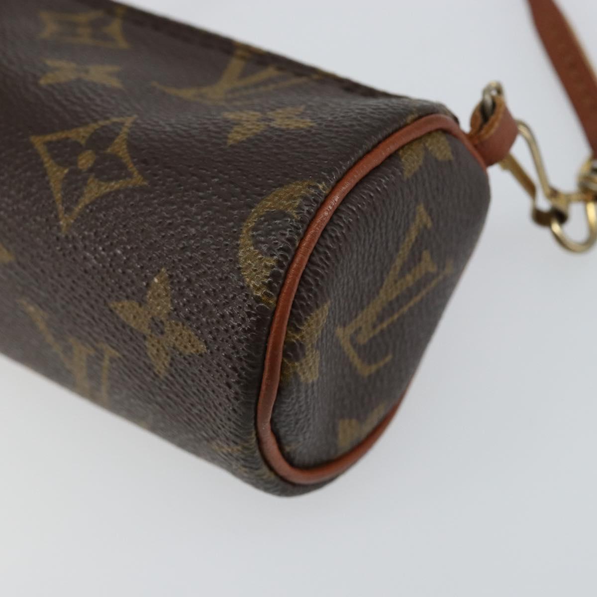 LOUIS VUITTON Monogram Papillon Pouch LV Auth BA6967