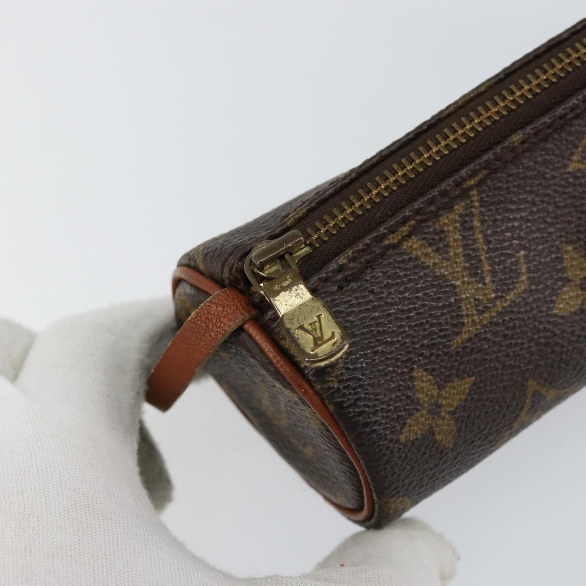 LOUIS VUITTON Monogram Papillon Pouch LV Auth BA6967