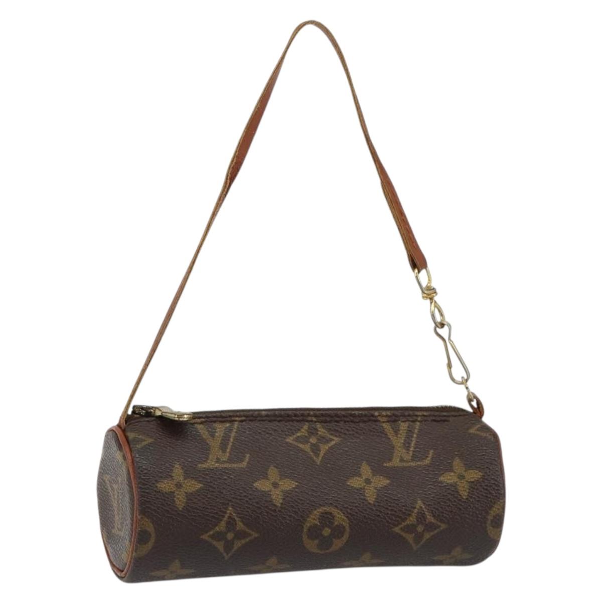 LOUIS VUITTON Monogram Papillon Pouch LV Auth BA6967