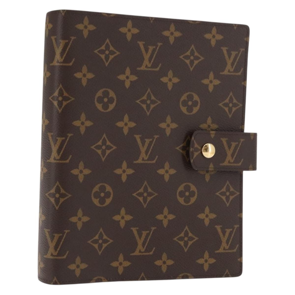 LOUIS VUITTON Monogram Agenda GM Day Planner Cover R20006 LV Auth BA6973