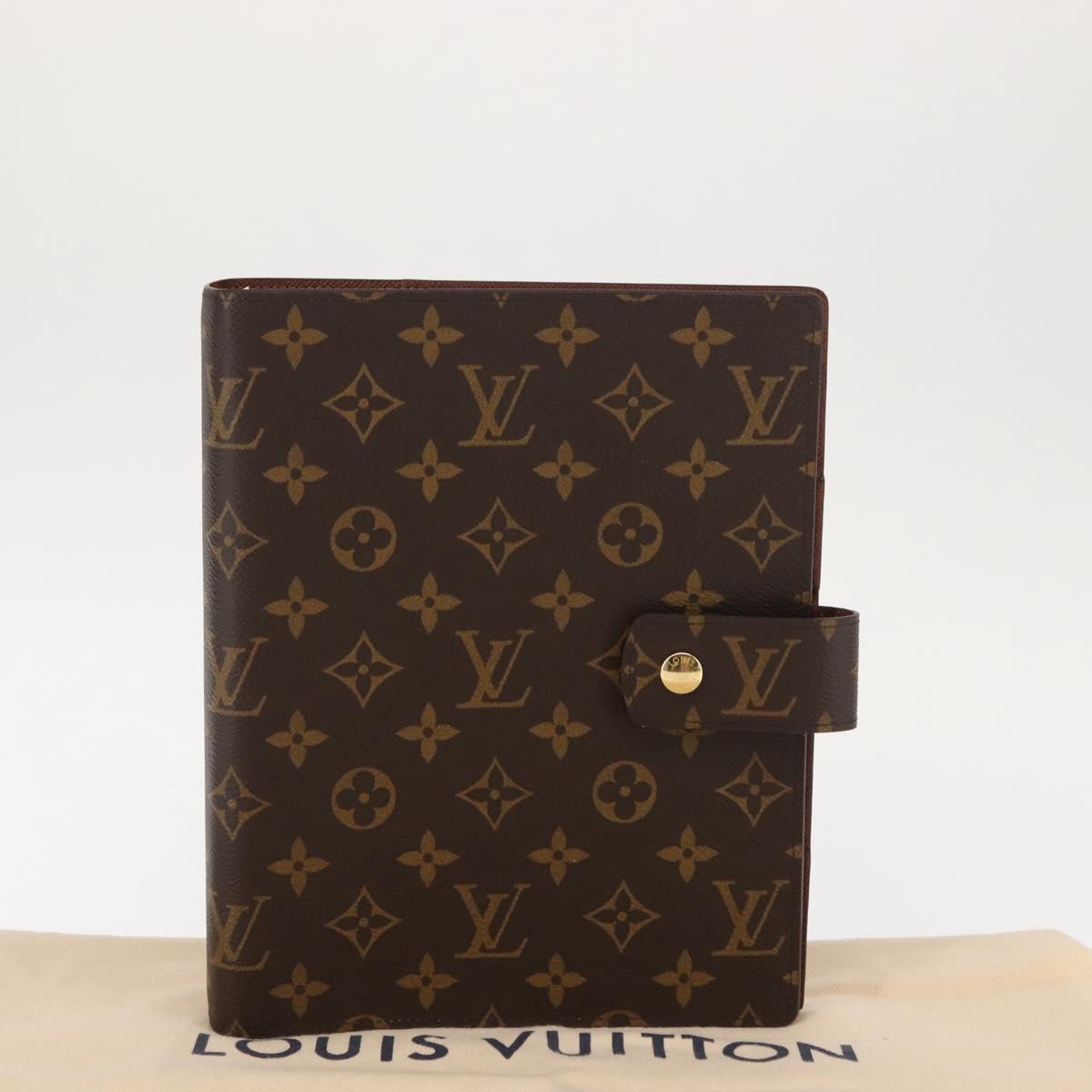 LOUIS VUITTON Monogram Agenda GM Day Planner Cover R20006 LV Auth BA6973