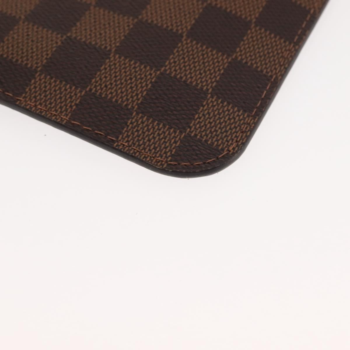LOUIS VUITTON Damier Ebene Neverfull MM Pouch Accessory Pouch LV Auth BA6975