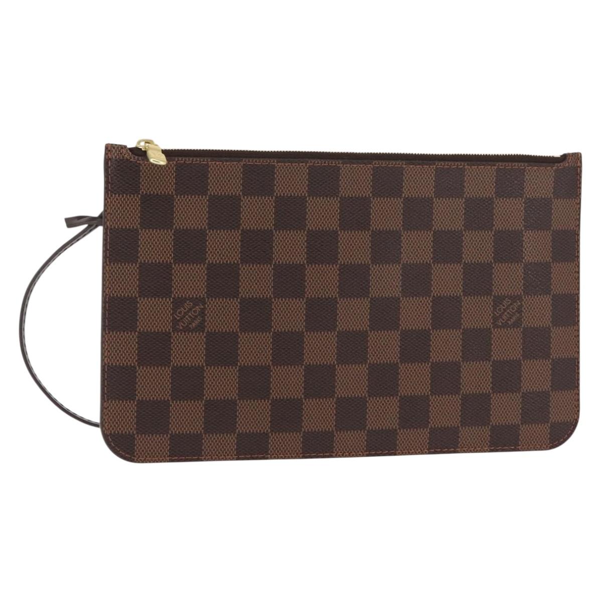 LOUIS VUITTON Damier Ebene Neverfull MM Pouch Accessory Pouch LV Auth BA6976
