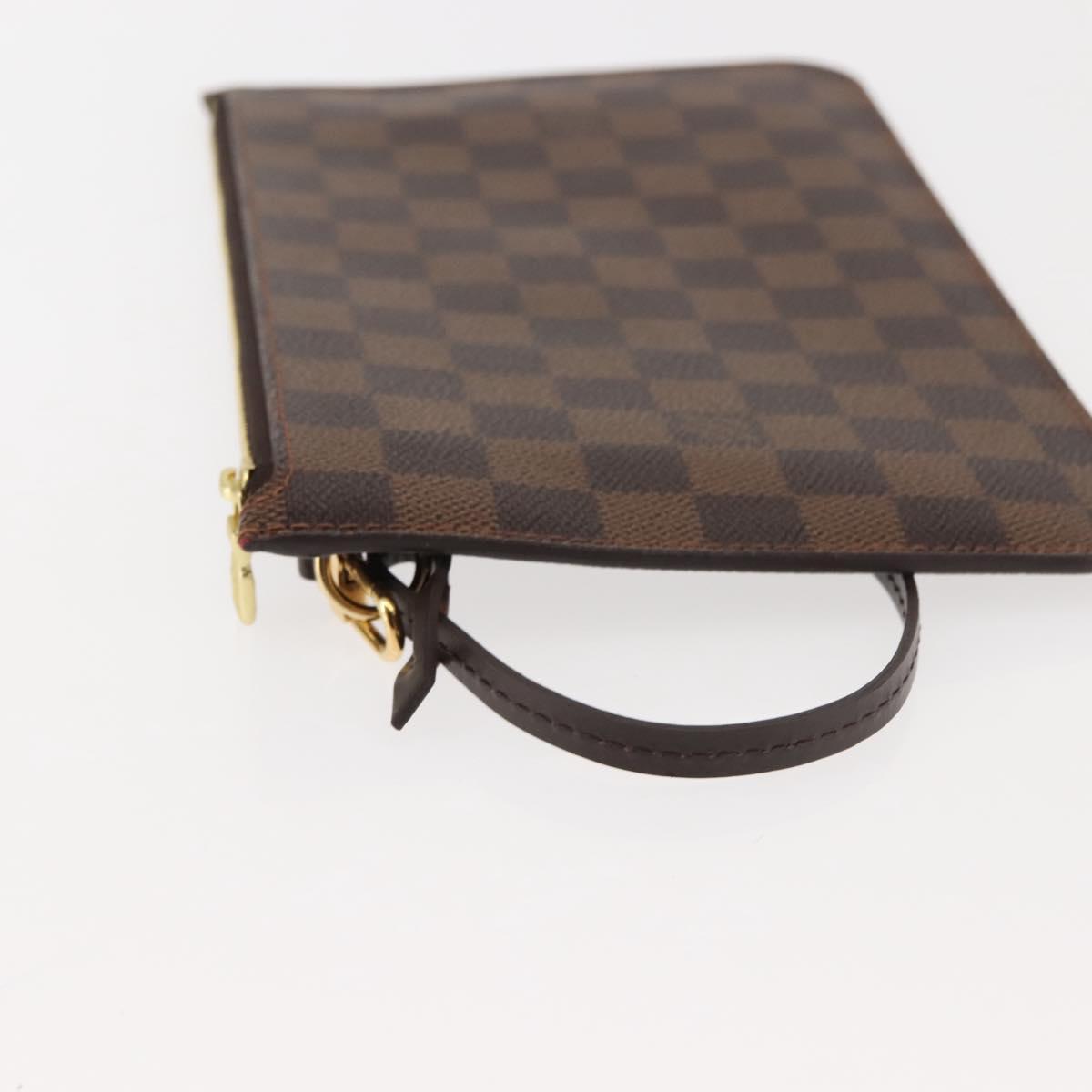 LOUIS VUITTON Damier Ebene Neverfull MM Pouch Accessory Pouch LV Auth BA6976