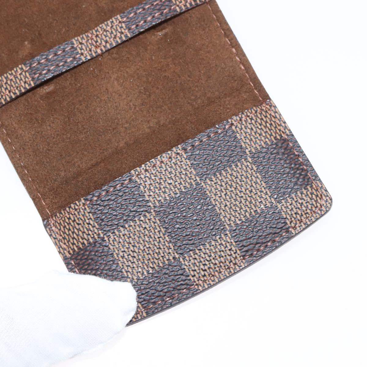 LOUIS VUITTON Damier Ebene Cuff Case Ag925 Silver LV Auth BA6977