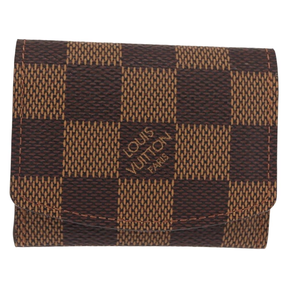 LOUIS VUITTON Damier Ebene Cuff Case Ag925 Silver LV Auth BA6977