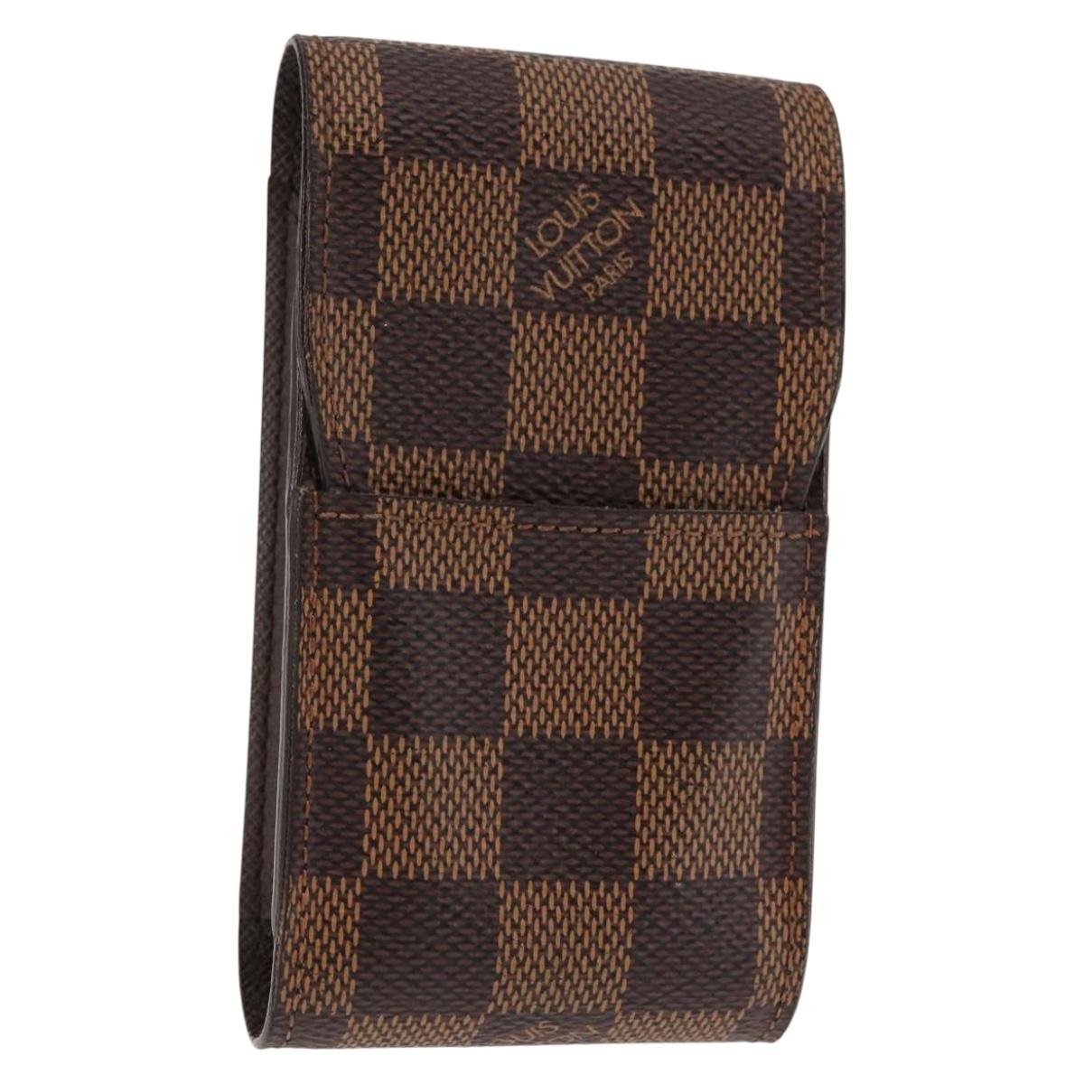 LOUIS VUITTON Damier Ebene Etui Cigarette Case N63024 LV Auth BA6978