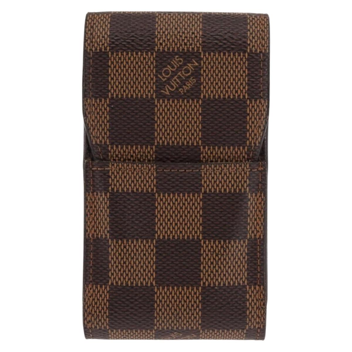 LOUIS VUITTON Damier Ebene Etui Cigarette Case N63024 LV Auth BA6978