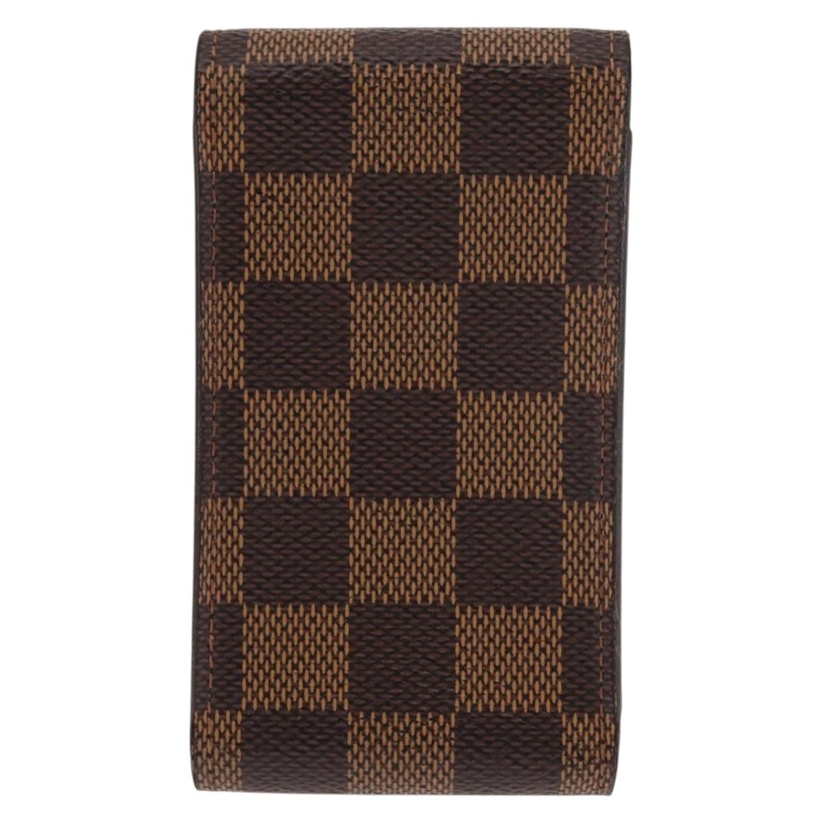 LOUIS VUITTON Damier Ebene Etui Cigarette Case N63024 LV Auth BA6978