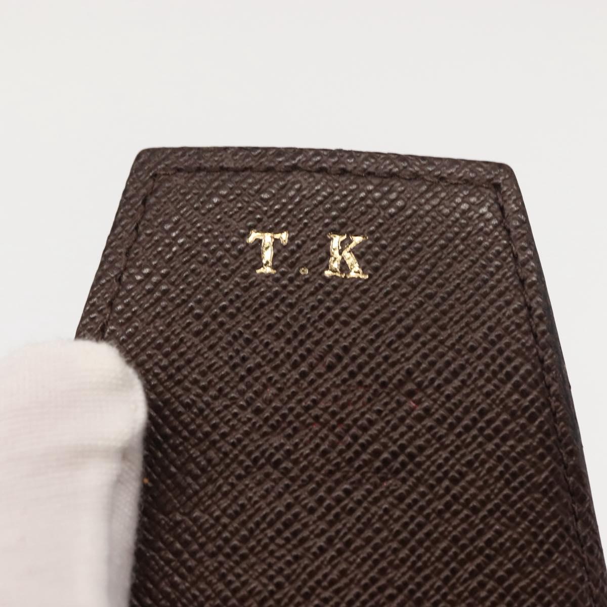 LOUIS VUITTON Damier Ebene Etui Cigarette Case N63024 LV Auth BA6979