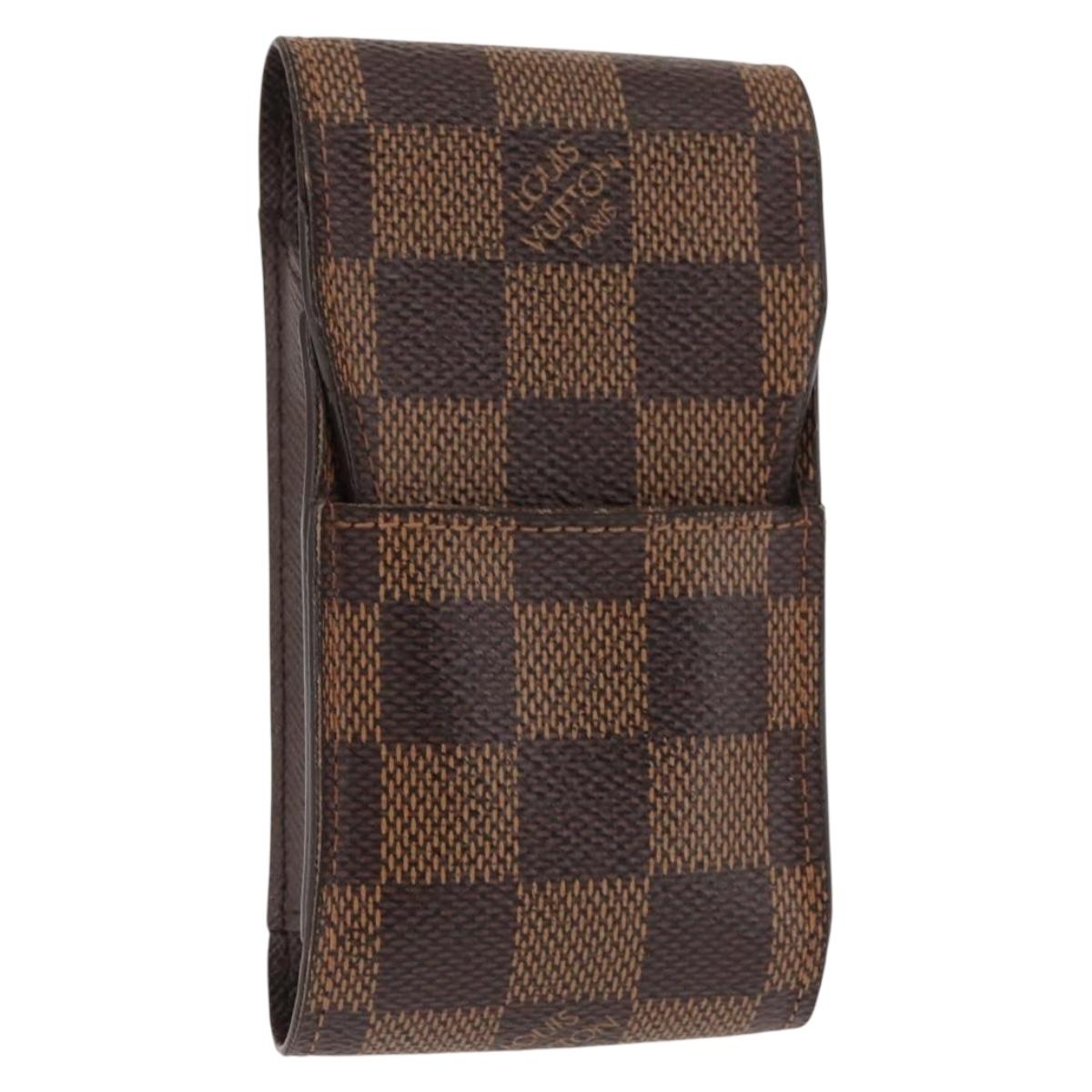 LOUIS VUITTON Damier Ebene Etui Cigarette Case N63024 LV Auth BA6979