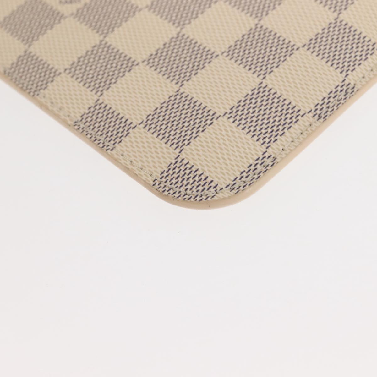 LOUIS VUITTON Damier Azur Neverfull PM Pouch Accessory Pouch LV Auth BA6980