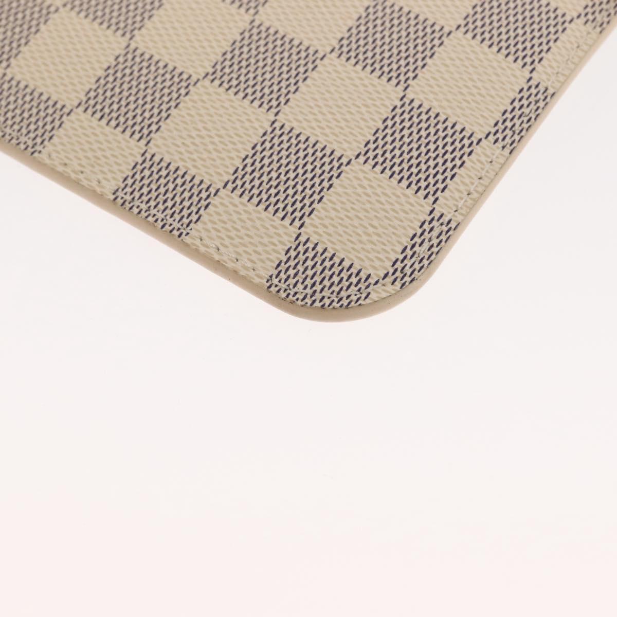 LOUIS VUITTON Damier Azur Neverfull PM Pouch Accessory Pouch LV Auth BA6980