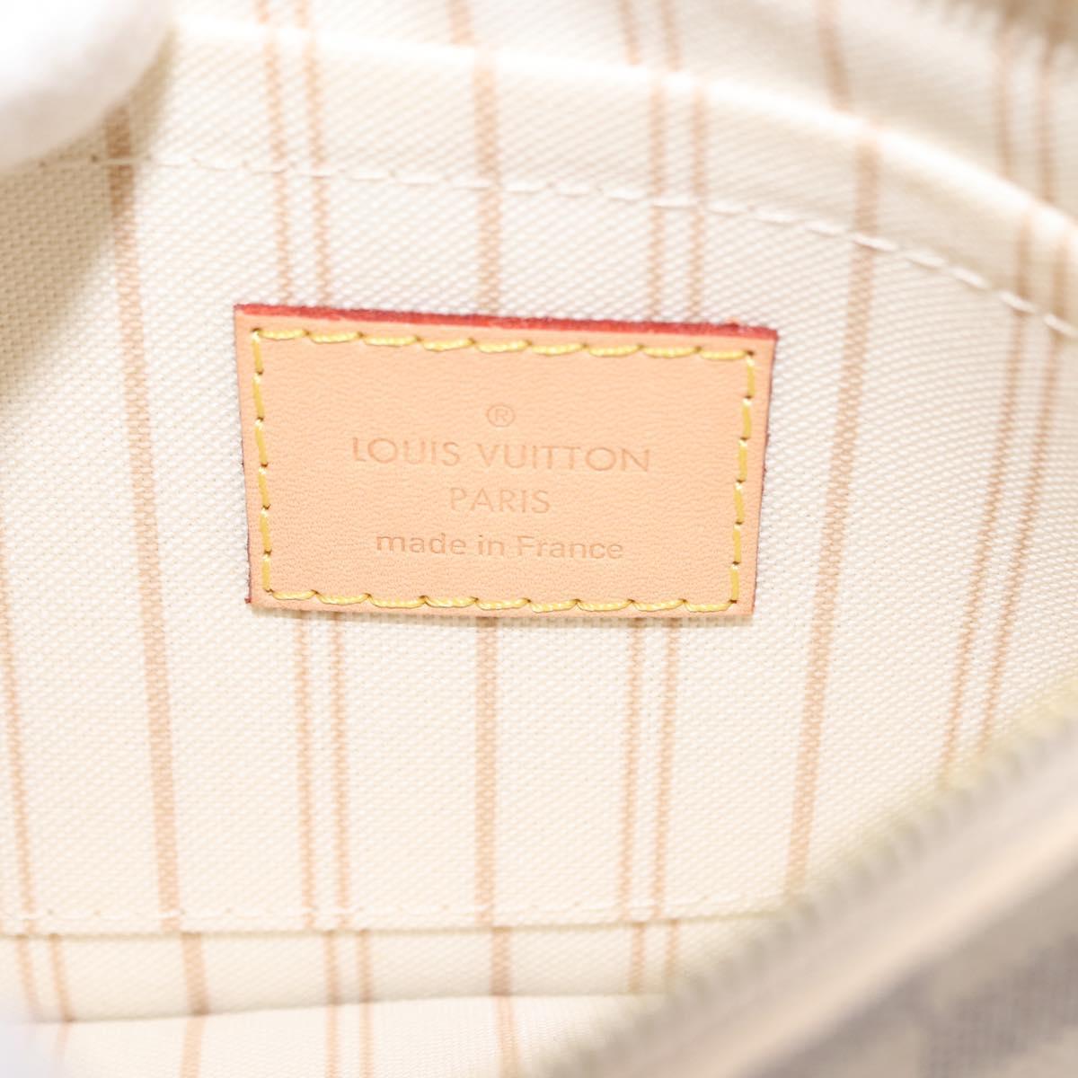 LOUIS VUITTON Damier Azur Neverfull PM Pouch Accessory Pouch LV Auth BA6980