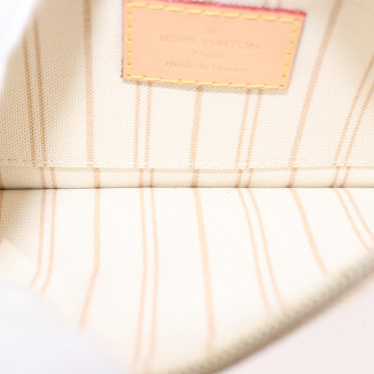 LOUIS VUITTON Damier Azur Neverfull PM Pouch Accessory Pouch LV Auth BA6980