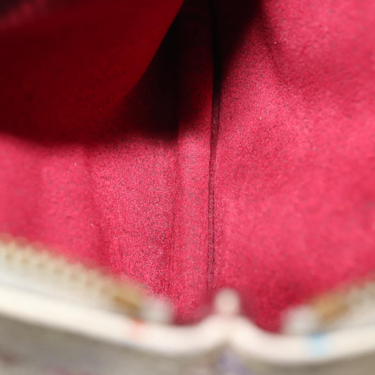 LOUIS VUITTON Monogram Multicolor Pochette MM Pouch White M60028 LV Auth BA6983