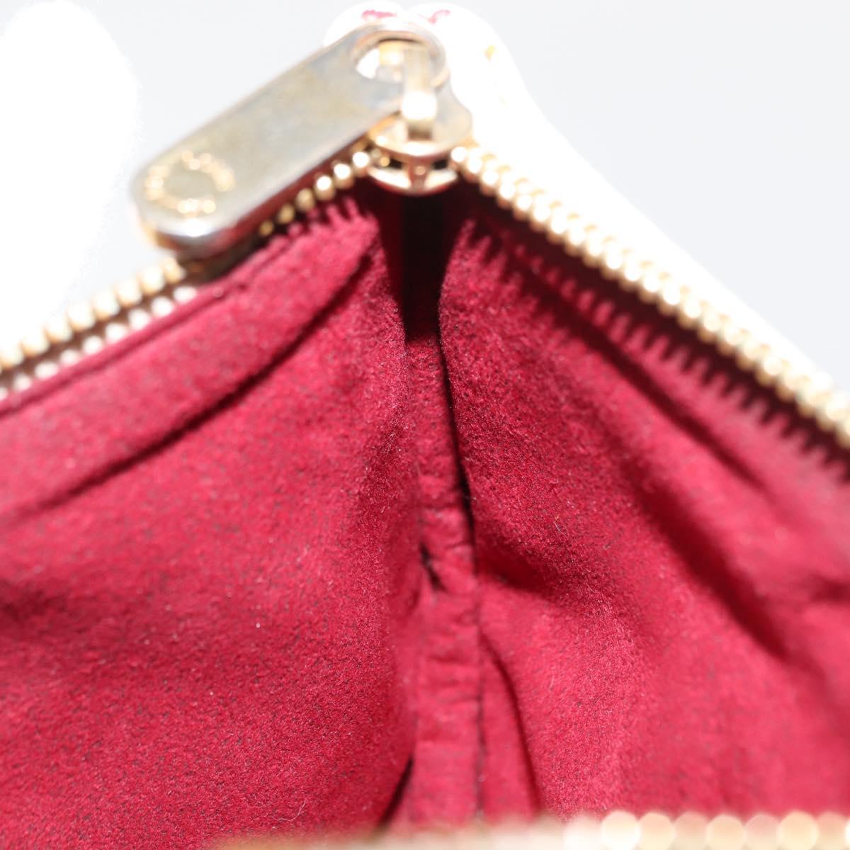 LOUIS VUITTON Monogram Multicolor Pochette MM Pouch White M60028 LV Auth BA6983