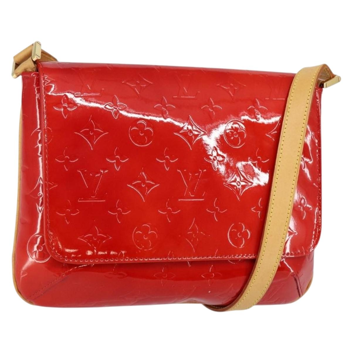 LOUIS VUITTON Monogram Vernis Thompson Street Bag Red M91094 Auth BA6993