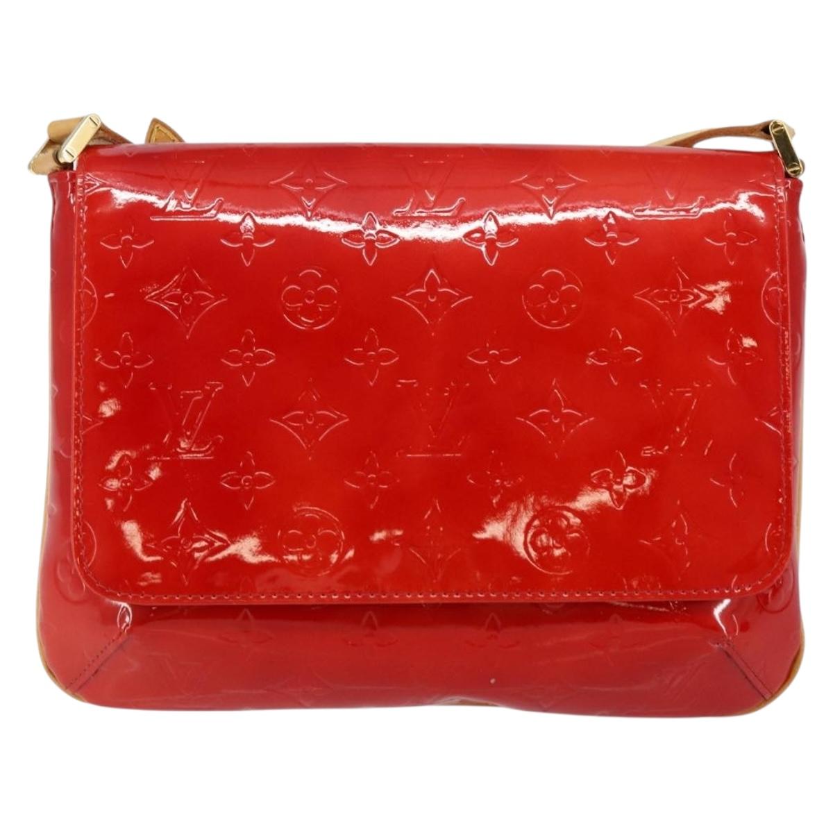 LOUIS VUITTON Monogram Vernis Thompson Street Bag Red M91094 Auth BA6993