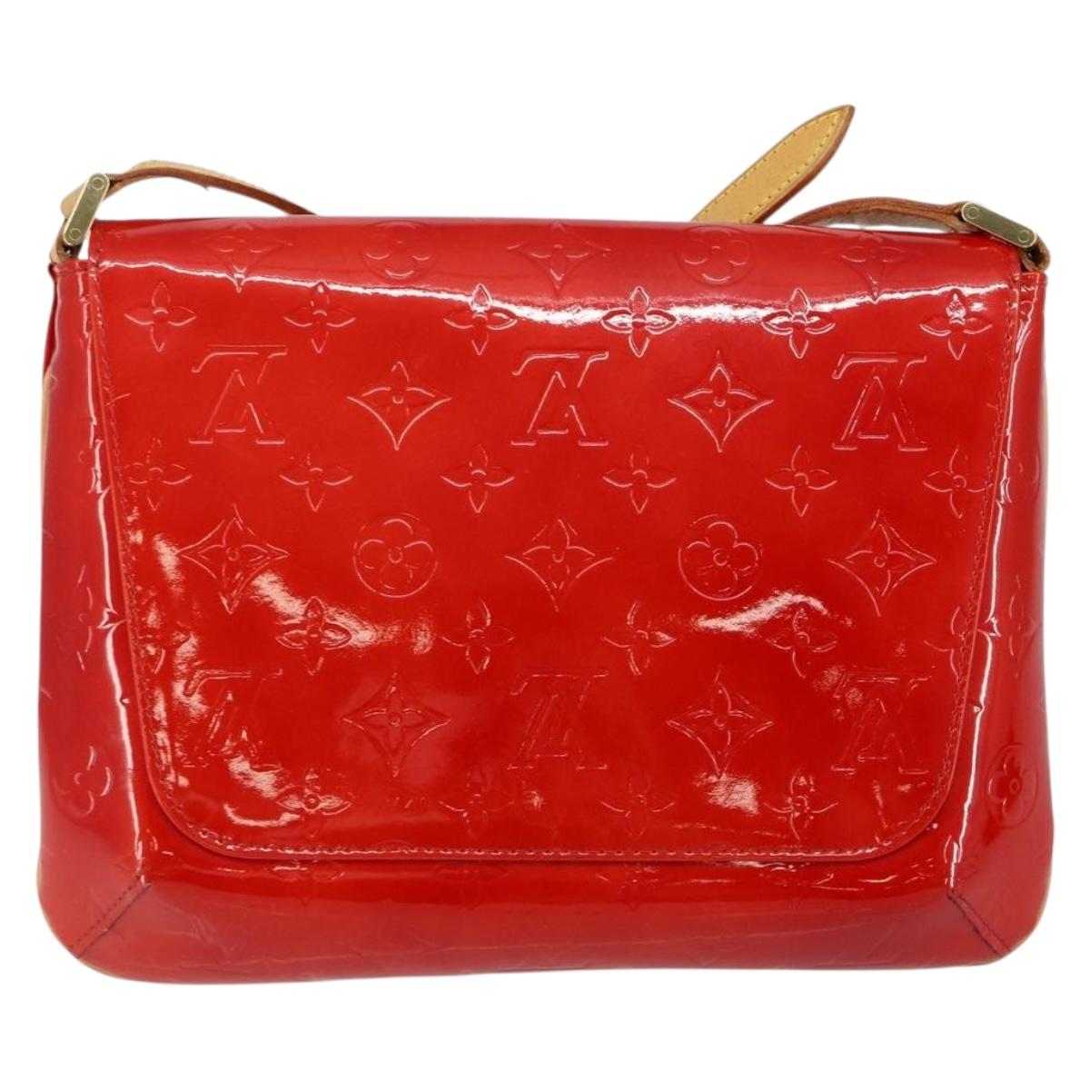 LOUIS VUITTON Monogram Vernis Thompson Street Bag Red M91094 Auth BA6993