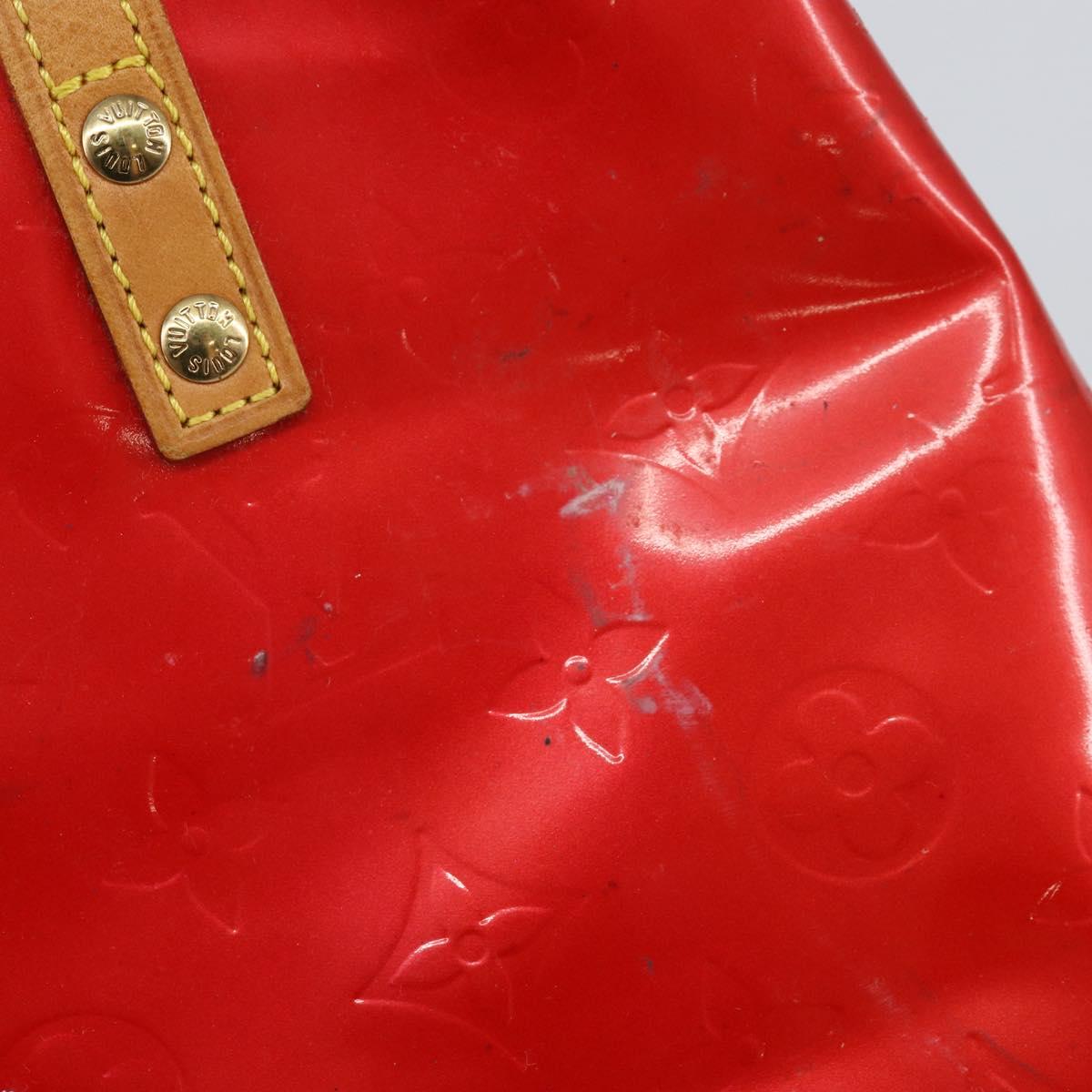 LOUIS VUITTON Monogram Vernis Reade PM Hand Bag Fuchsia Pink M91221 Auth BA6996