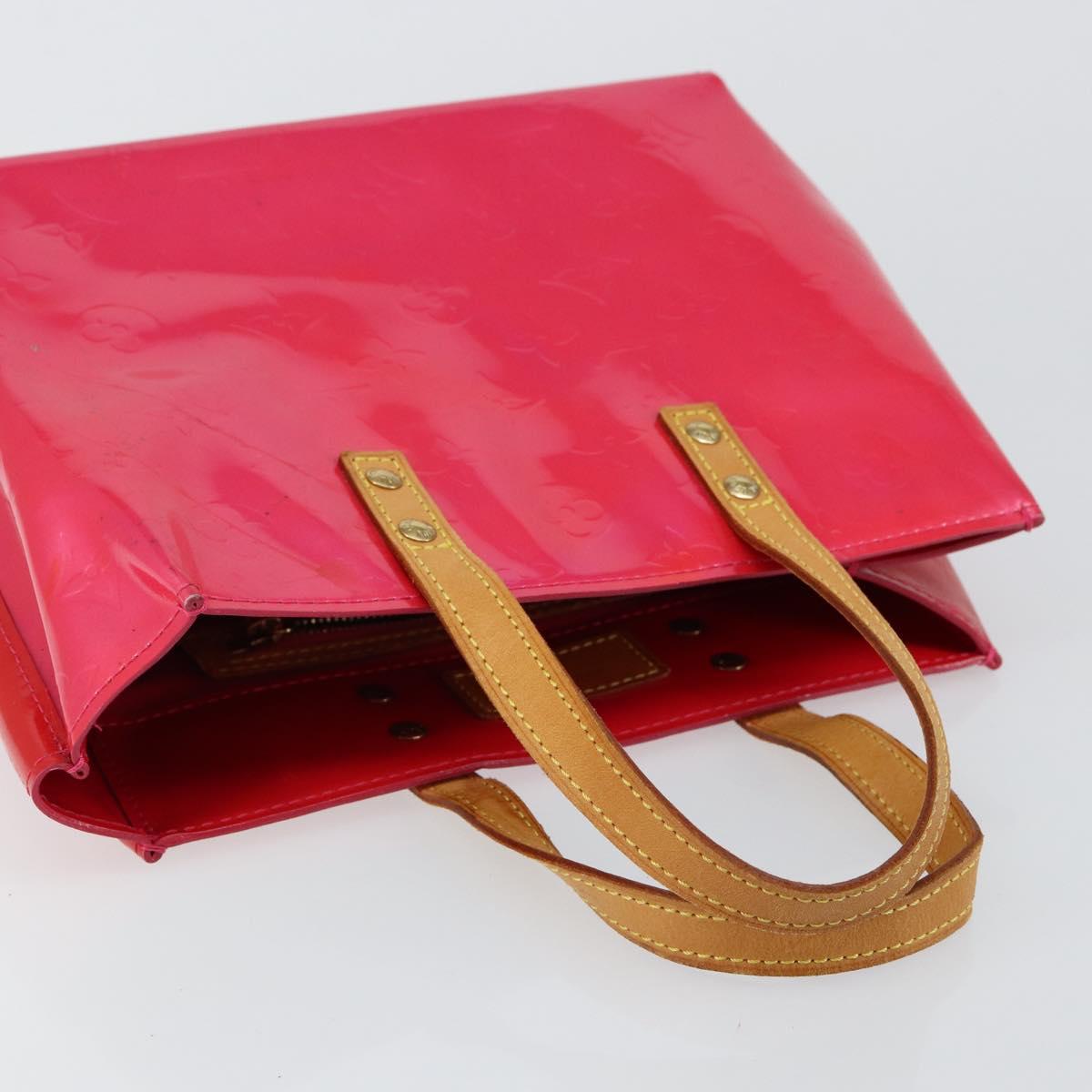 LOUIS VUITTON Monogram Vernis Reade PM Hand Bag Fuchsia Pink M91221 Auth BA6996