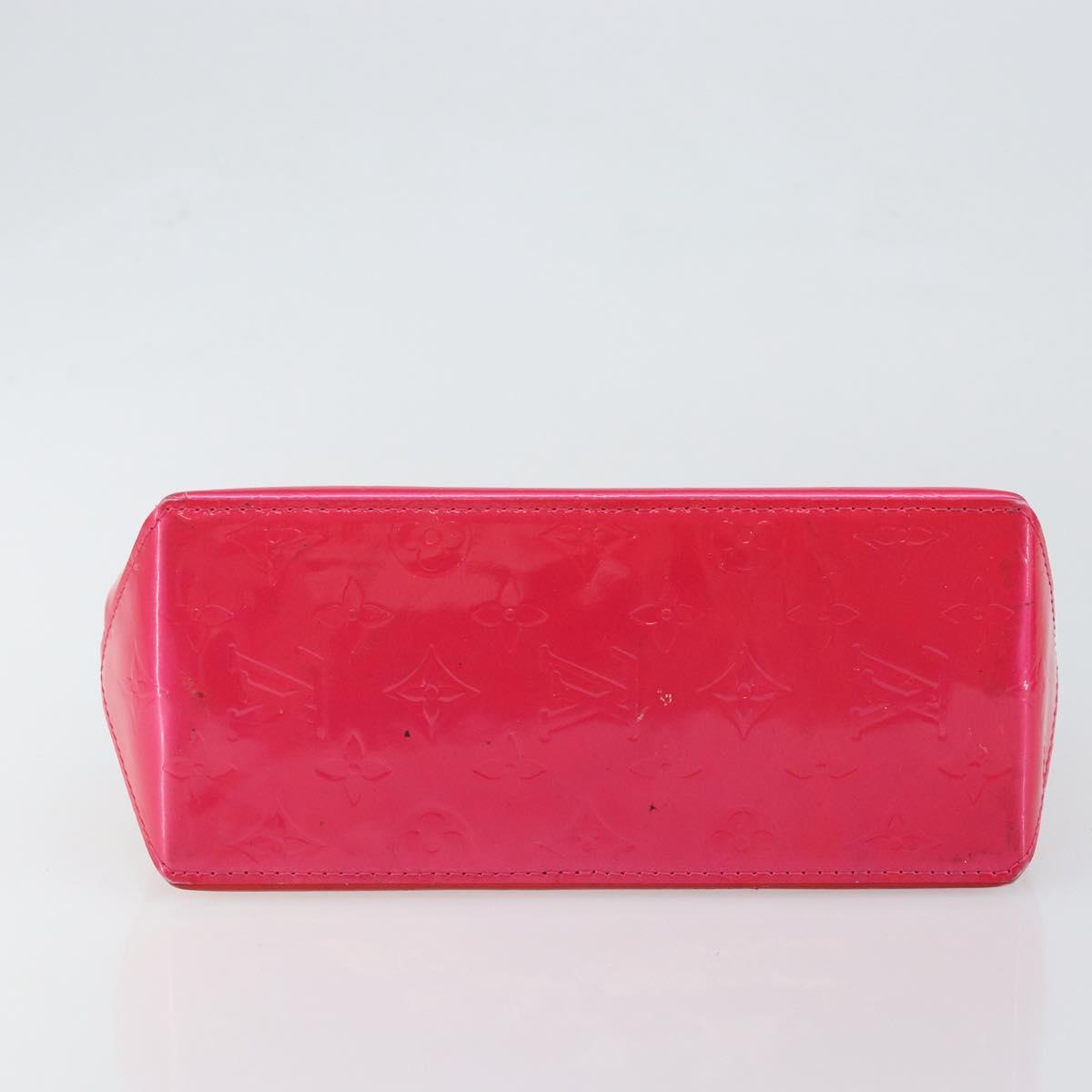 LOUIS VUITTON Monogram Vernis Reade PM Hand Bag Fuchsia Pink M91221 Auth BA6996
