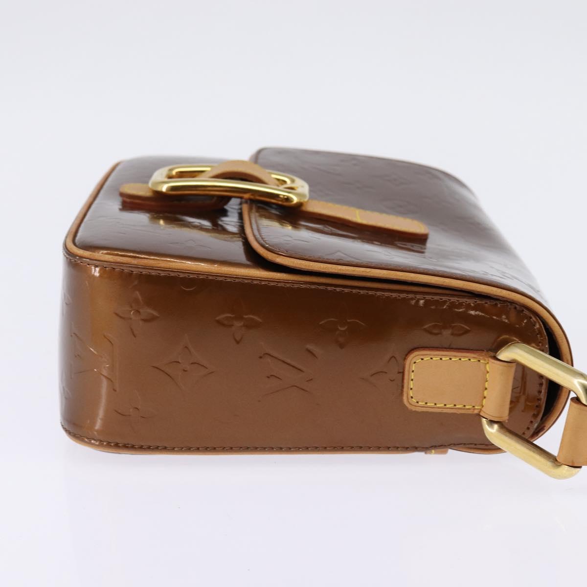 LOUIS VUITTON Monogram Vernis Christie GM Shoulder Bag Bronze M91107 Auth BA6997