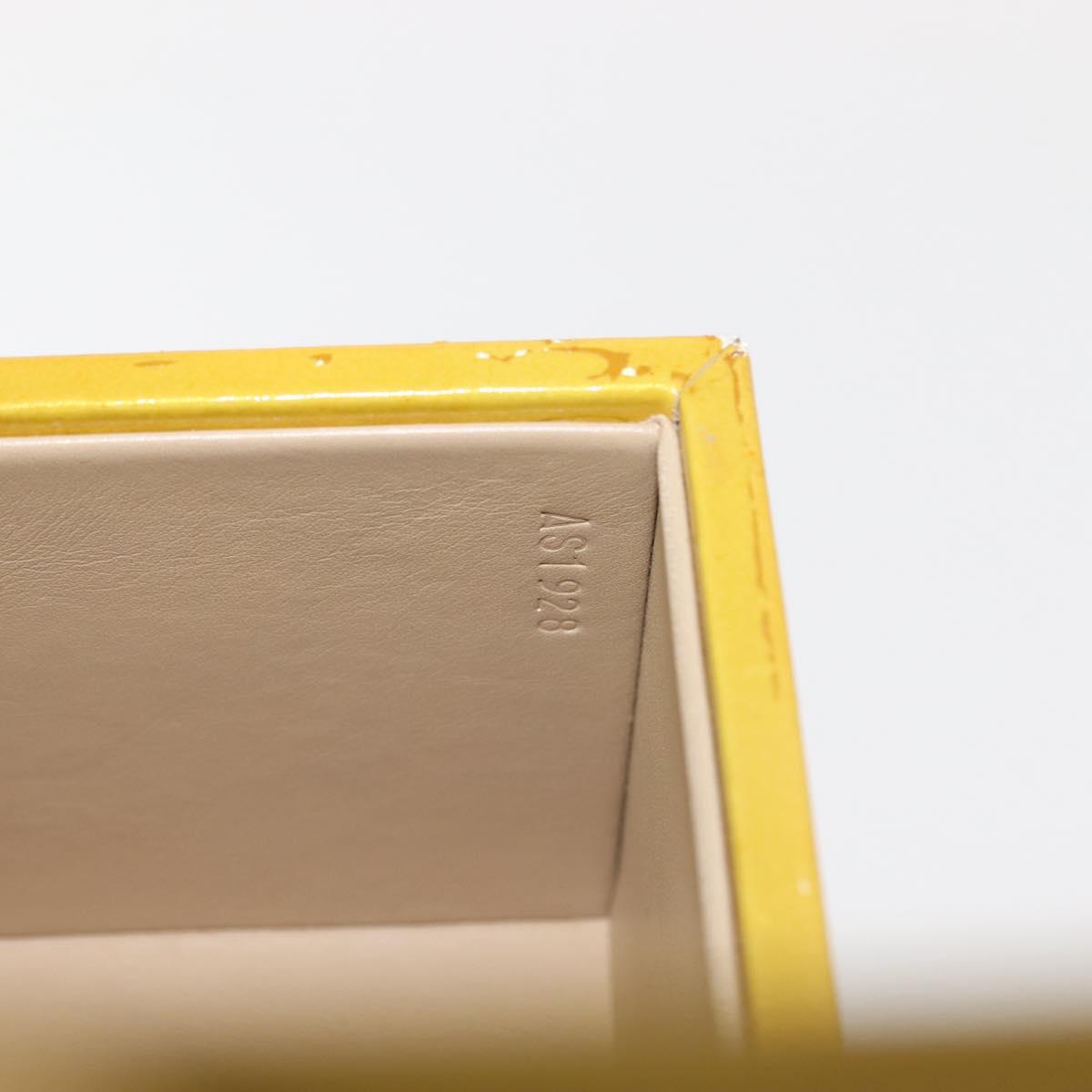 LOUIS VUITTON Monogram Vernis Bleecker Cosmetic Pouch Beige M91002 Auth BA6998