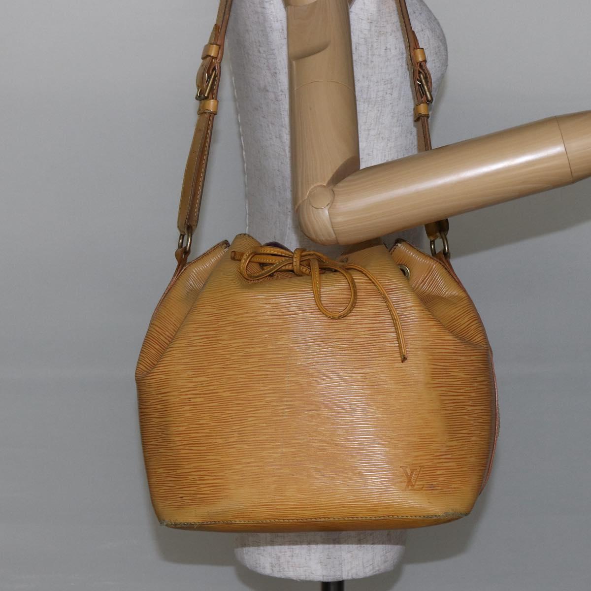 LOUIS VUITTON Epi Petit Noe Shoulder Bag Yellow M44109 LV Auth BA7004