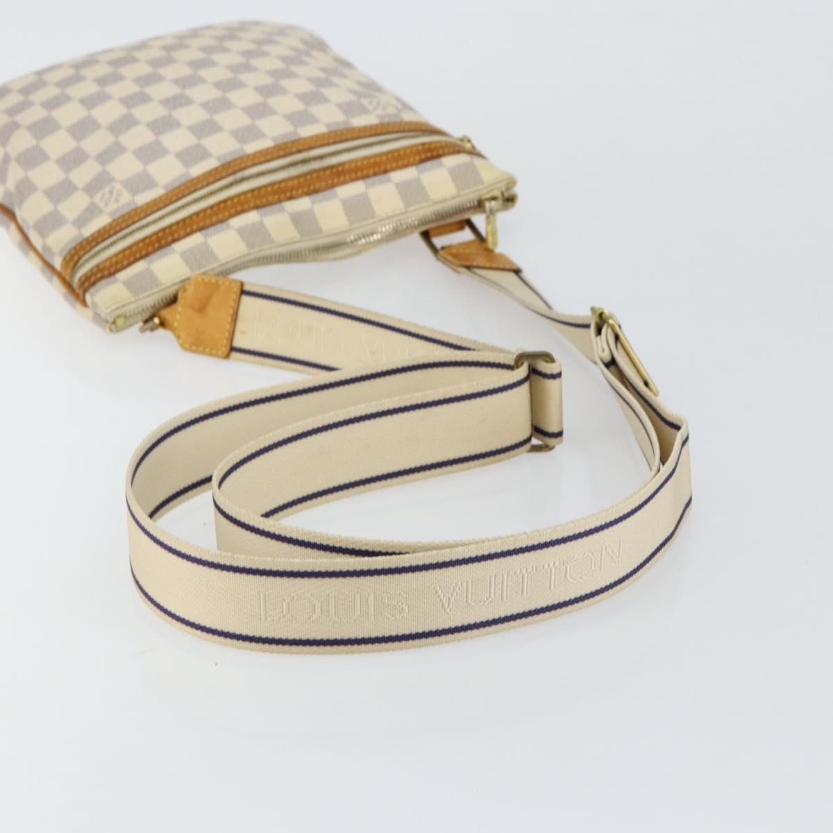 LOUIS VUITTON Damier Azur Pochette Bosphore Shoulder Bag N51112 LV Auth BA7009