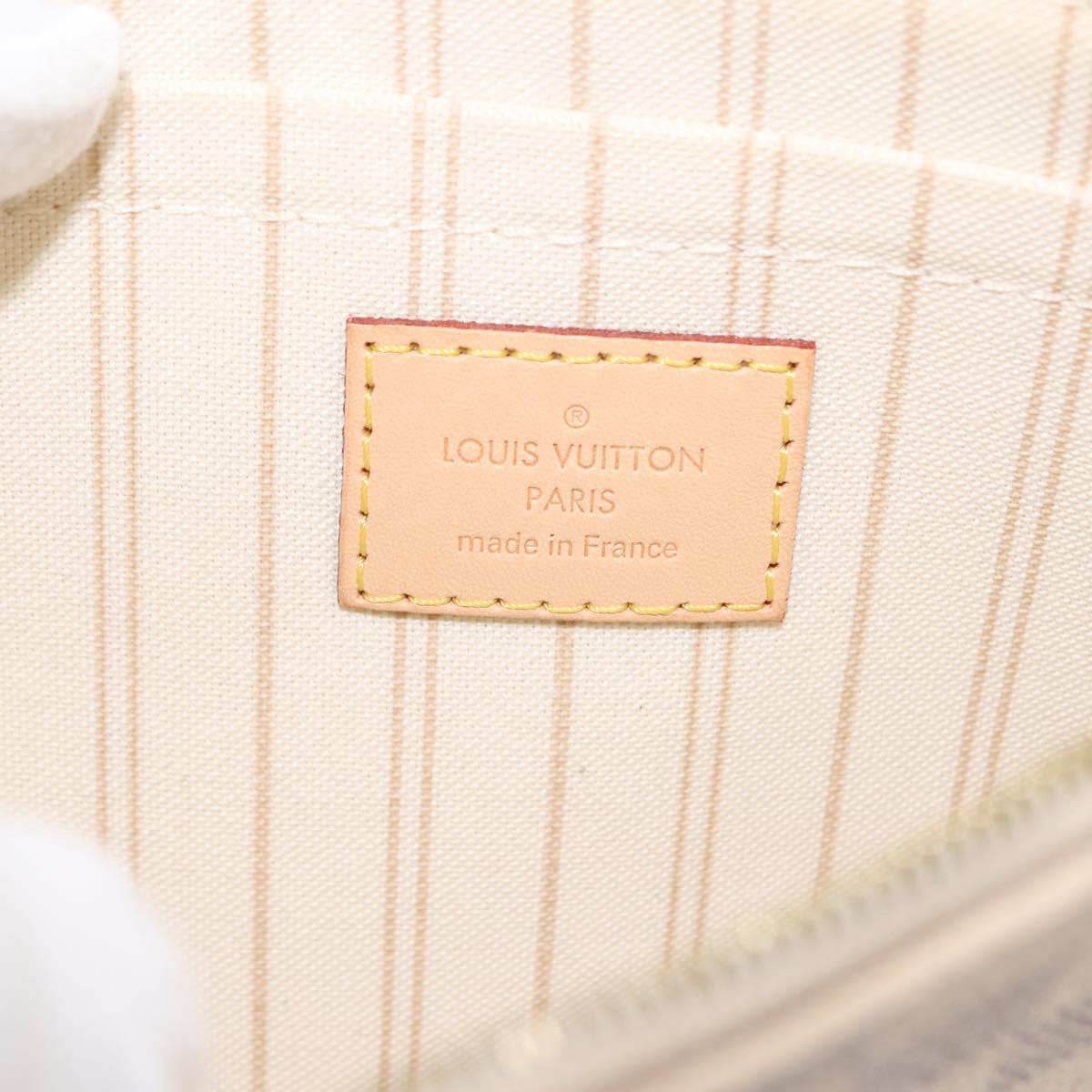 LOUIS VUITTON Damier Azur Neverfull MM Pouch LV Auth BA7011