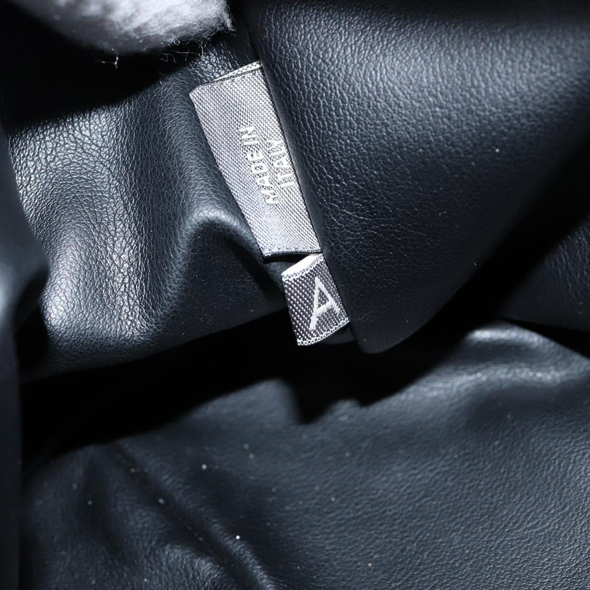 BALLY Hand Bag Leather Black Gold Auth BA7020