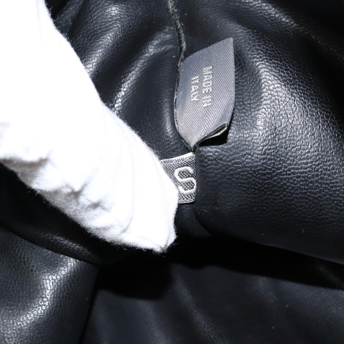 BALLY Hand Bag Leather Black Gold Auth BA7023