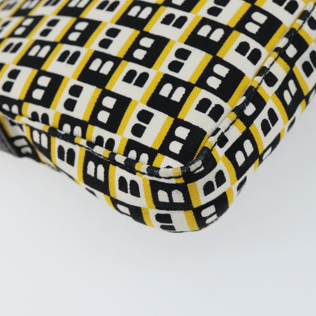 BALLY Hand Bag Canvas Black Auth BA7026