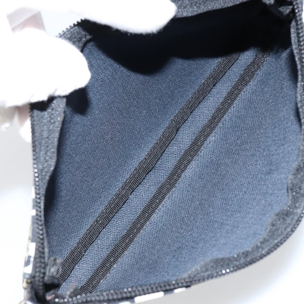 BALLY Hand Bag Canvas Black Auth BA7026