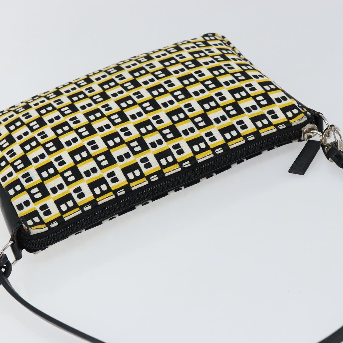 BALLY Hand Bag Canvas Black Auth BA7026