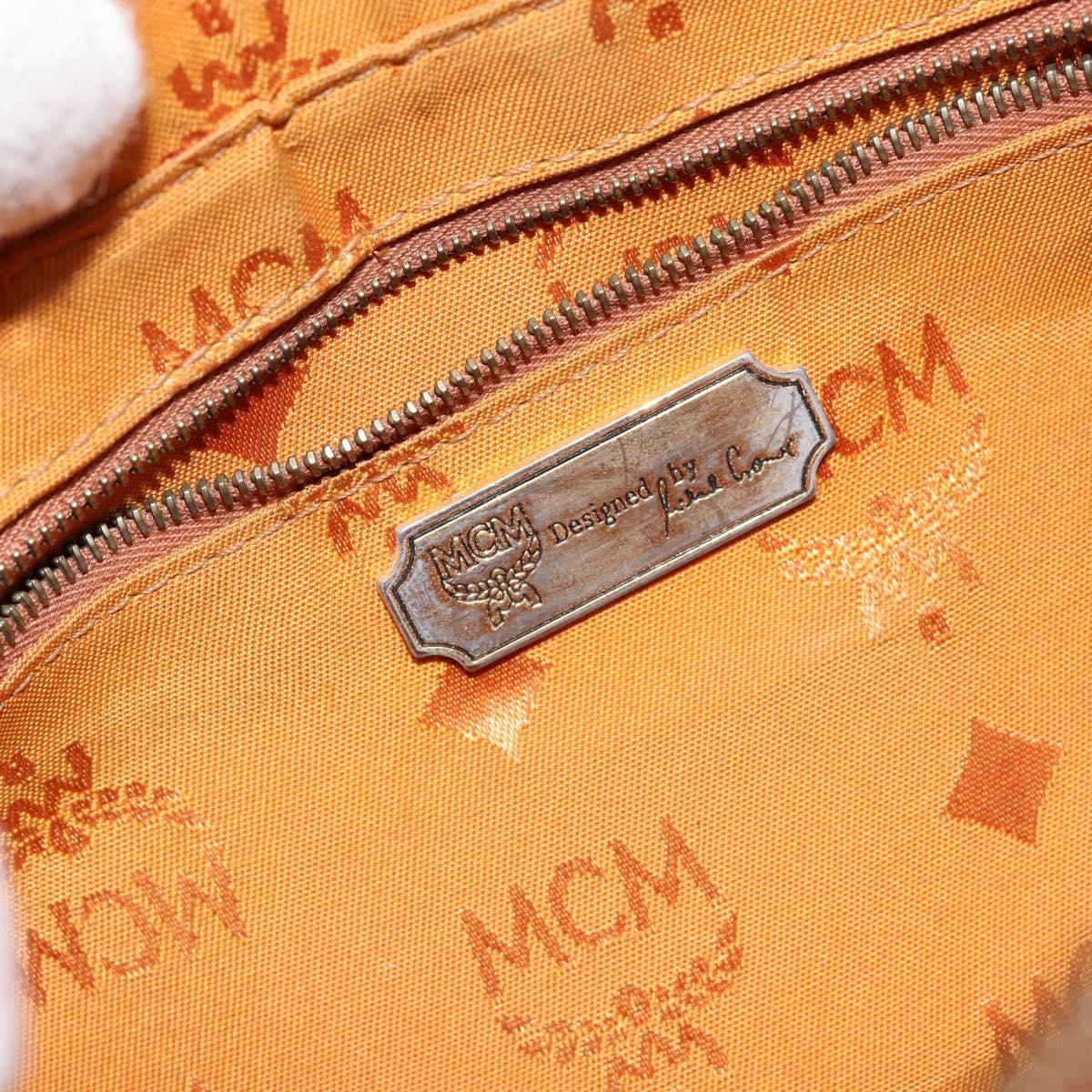 MCM Logogram Vicetos Shoulder Bag PVC Leather Brown Gold Auth BA7031