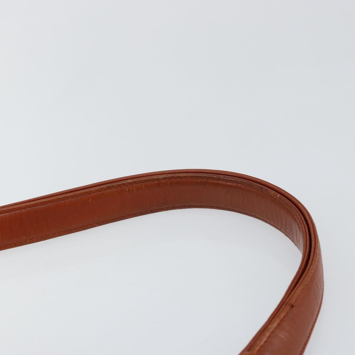 MCM Logogram Vicetos Shoulder Bag PVC Leather Brown Gold Auth BA7031