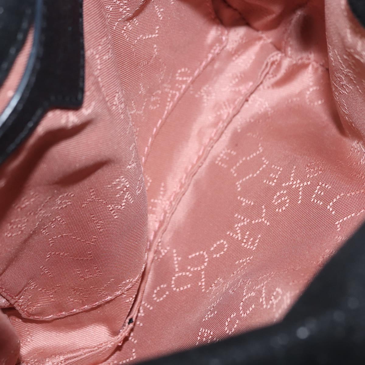 Stella MacCartney Falabella Chain Bag Suede Black Silver 391698 Auth BA7038